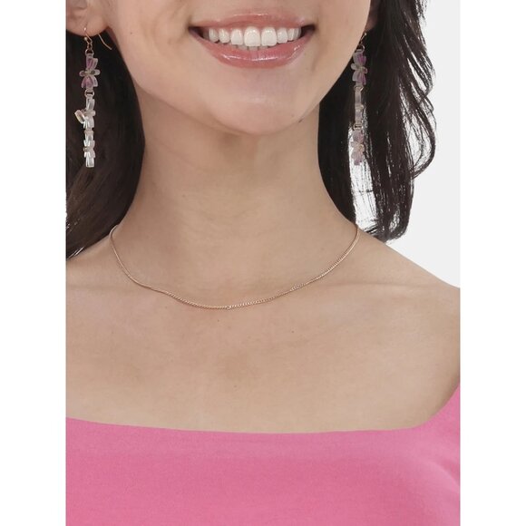 No Boundaries Double Layer Top Long Sleeves Rose Bud Juniors Square Neck Small - Picture 2 of 4